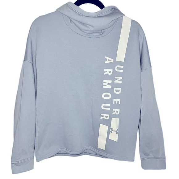 Under Armour Light Blue Loose Hoodie with Turtle Neck Womens Size Small Hoodie - Picture 7 of 7